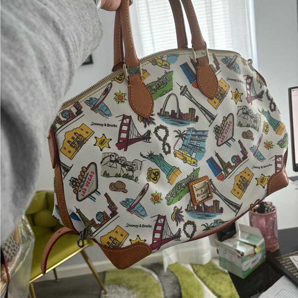 Dooney & Burke landmark leather travel handbag